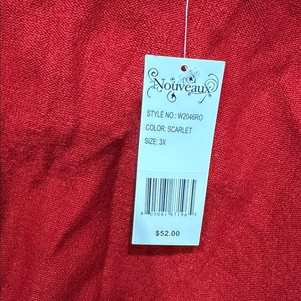 Red Knit Shawl - Picture 5 of 5